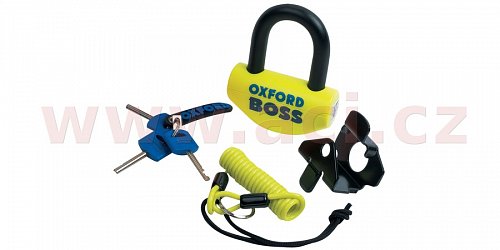 zámek U profil Boss, OXFORD - Anglie (žlutý/černý, průměr čepu 12,7 mm)